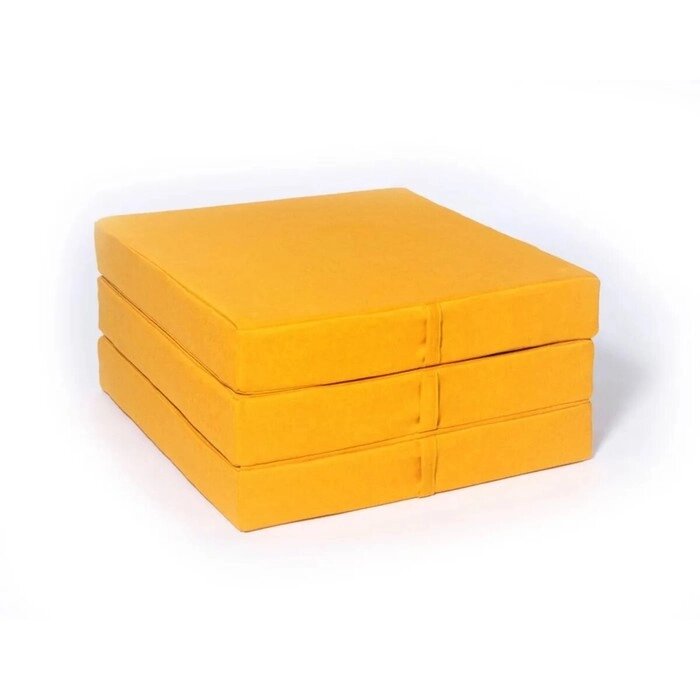 Пуф "Мобильный матрас", размер 67x61x33 см, рогожка, оранжевый от компании Интернет-гипермаркет «MALL24» - фото 1