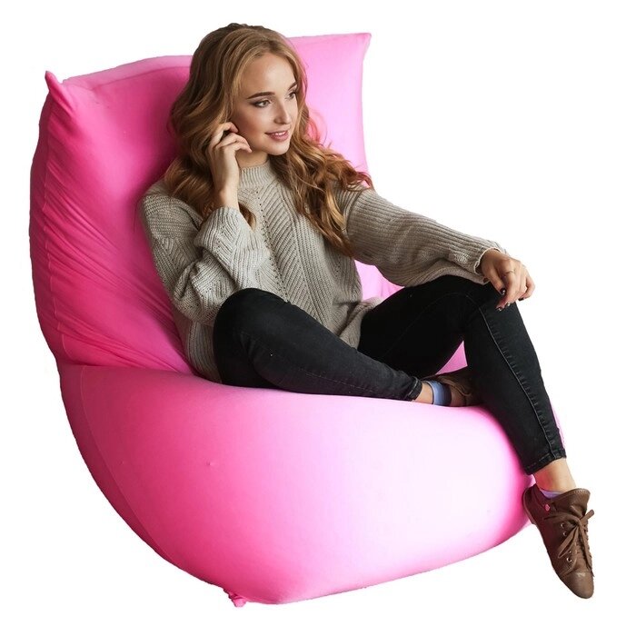 Пуф-подушка Flexy, цвет розовый от компании Интернет-гипермаркет «MALL24» - фото 1