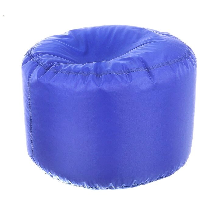 Пуфик круглый, d40см/h60см, цвет синий от компании Интернет-гипермаркет «MALL24» - фото 1