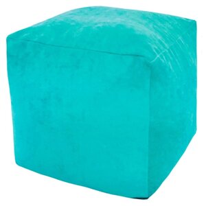 Пуфик "Куб", микровельвет, цвет бирюзовый