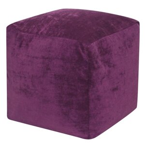 Пуфик "Куб", микровельвет, цвет фиолетовый