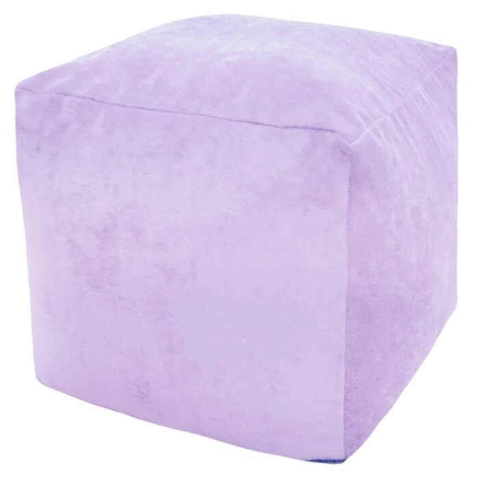 Пуфик "Куб", микровельвет, цвет лавандовый от компании Интернет-гипермаркет «MALL24» - фото 1