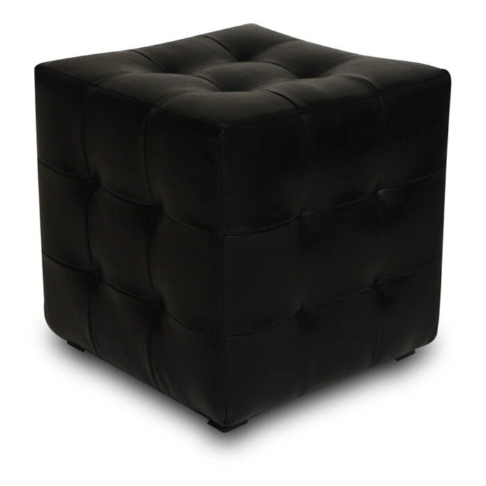 Пуфик "Лотос", экокожа, цвет чёрный от компании Интернет-гипермаркет «MALL24» - фото 1