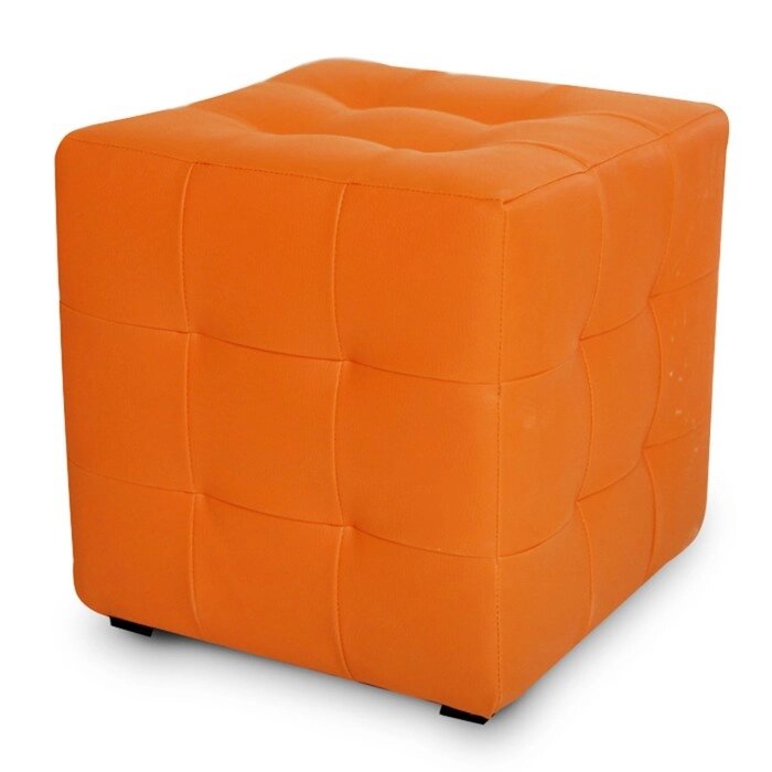 Пуфик "Лотос", экокожа, цвет оранжевый от компании Интернет-гипермаркет «MALL24» - фото 1