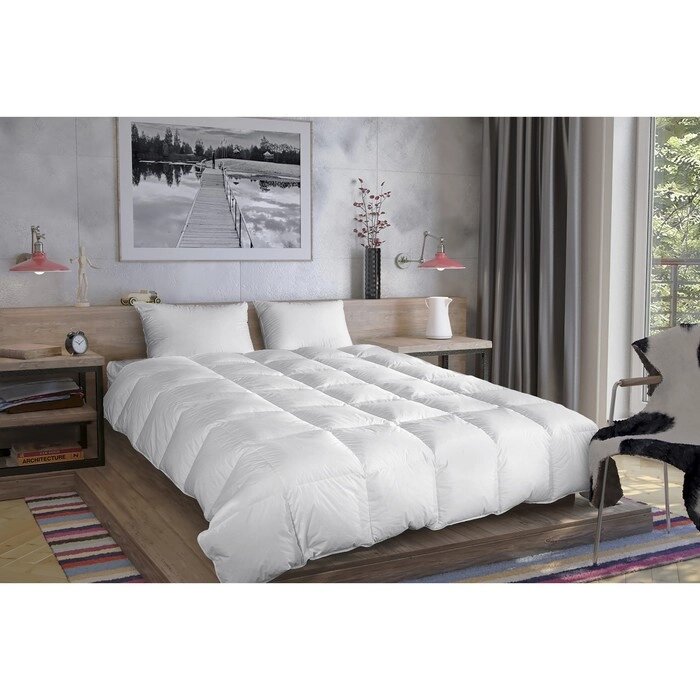 Пуховое одеяло Ornella, размер 140x205 см, цвет белый от компании Интернет-гипермаркет «MALL24» - фото 1