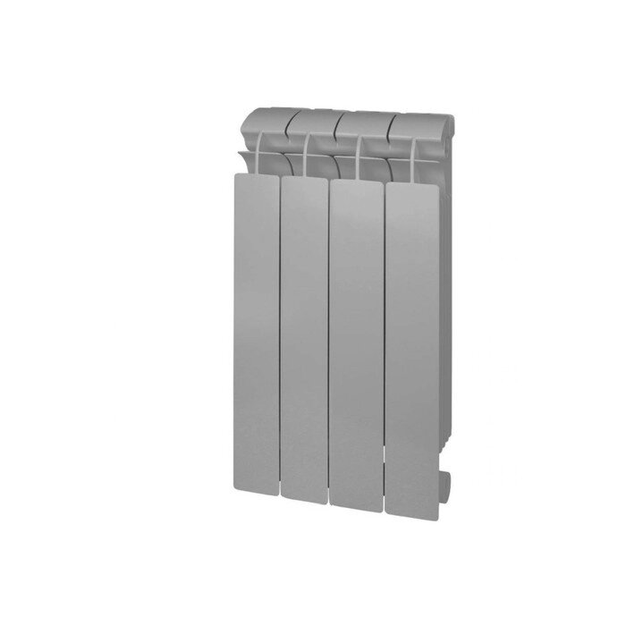 Радиатор биметаллический Global STYLE PLUS 500, 100 мм, 6 секций, цвет серый от компании Интернет-гипермаркет «MALL24» - фото 1