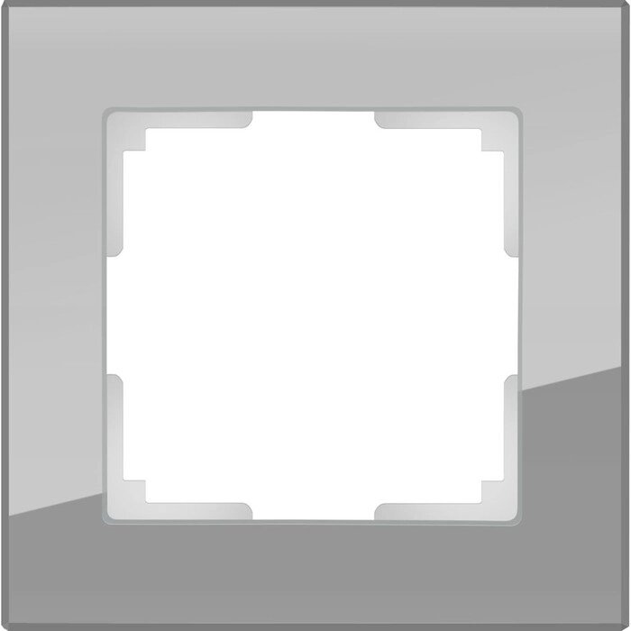 Рамка на 1 пост  WL01-Frame-01, цвет серый, материал стекло от компании Интернет-гипермаркет «MALL24» - фото 1