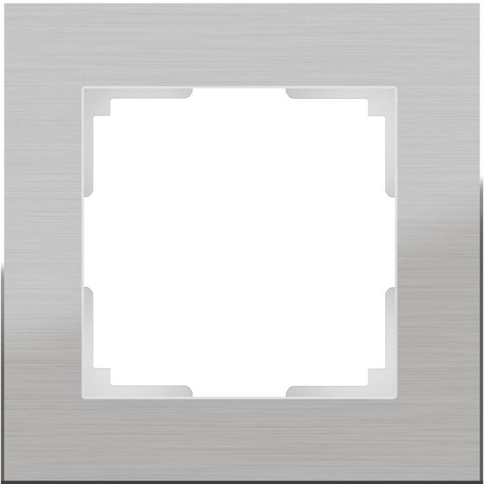 Рамка на 1 пост  WL11-Frame-01, цвет алюминий от компании Интернет-гипермаркет «MALL24» - фото 1