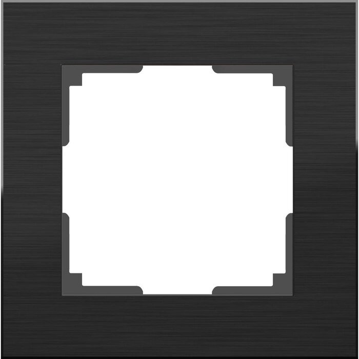 Рамка на 1 пост  WL11-Frame-01, цвет черный алюминий от компании Интернет-гипермаркет «MALL24» - фото 1