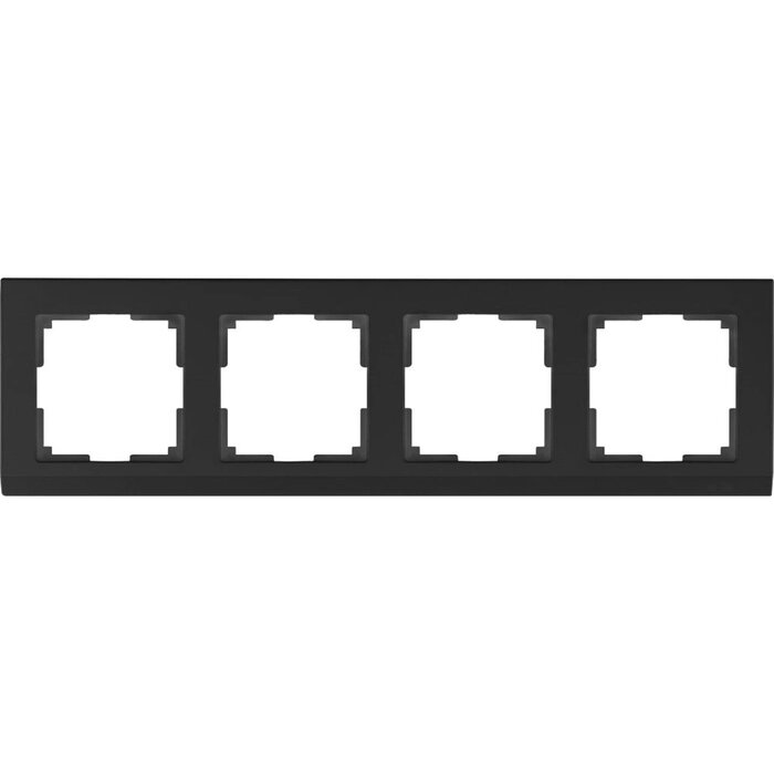 Рамка на 4 поста  WL04-Frame-04-black, цвет черный от компании Интернет-гипермаркет «MALL24» - фото 1