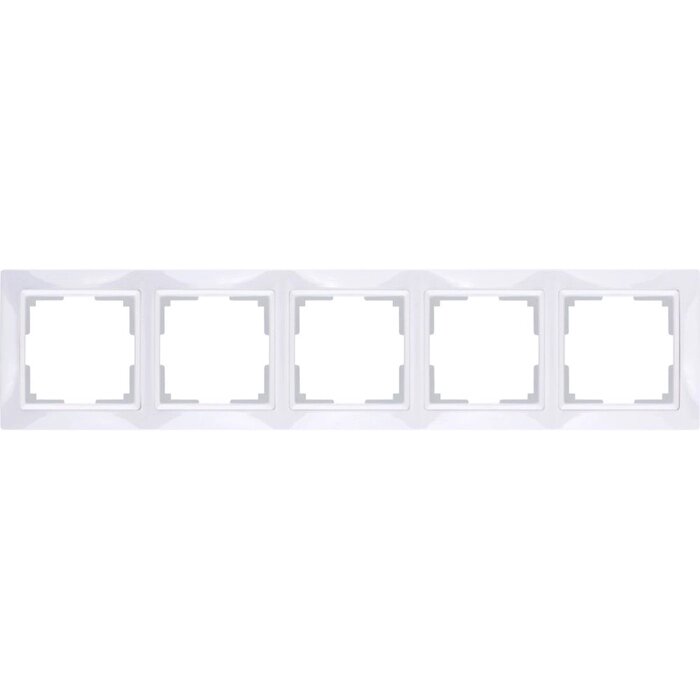 Рамка на 5 постов  WL03-Frame-05, цвет белый от компании Интернет-гипермаркет «MALL24» - фото 1
