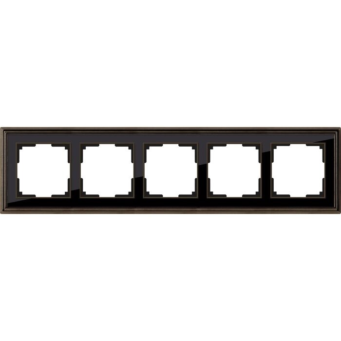 Рамка на 5 постов  WL17-Frame-05, цвет черный, бронза от компании Интернет-гипермаркет «MALL24» - фото 1
