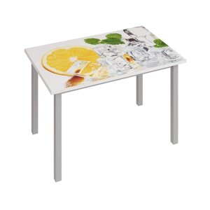 Раздвижной стол "Фристайл 3", 1000/1420632745 мм, ЛДСП / стекло / металл, цвет апельсин