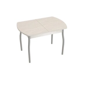 Раздвижной стол "Орфей 10", 1100/1400 750 754 мм, пластик, металл, кварцевый глянец