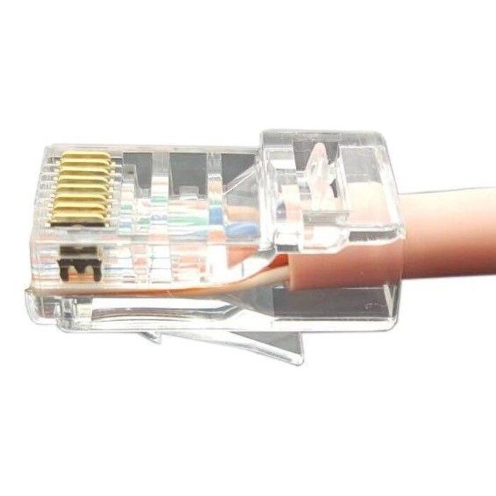 Разъем легкой оконцовки PLEZ-8P8C-U-C6-100 RJ-45 (8P8C) под витую пару кат. 6 (50 µ"/ 50 микродюймов) универс. (для от компании Интернет-гипермаркет «MALL24» - фото 1