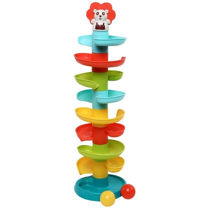 Развивающая игрушка пирамидка Everflo "Лев" HS0449992, разноцветная от компании Интернет-гипермаркет «MALL24» - фото 1