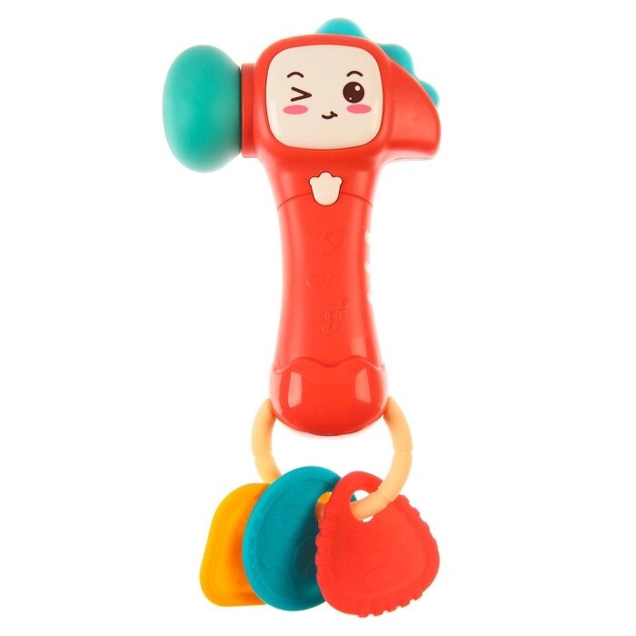 Развивающая игрушка - погремушка "Молоточек", музыка, свет, цвет МИКС от компании Интернет-гипермаркет «MALL24» - фото 1