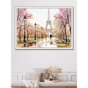Репродукция картины "Весенний Париж", 50х70, рама (45-A355)