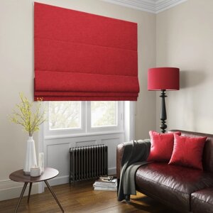 Римская штора "Тина", размер 160х175 см, цвет красный