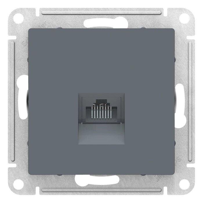 Розетка SE ATLASDESIGN, компьютерная, RJ45, механизм, цвет грифель от компании Интернет-гипермаркет «MALL24» - фото 1