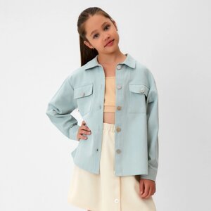 Рубашка для девочки MINAKU: Casual collection KIDS цвет мятный, рост 128