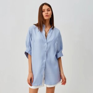Рубашка женская MINAKU: Casual collection цвет голубой, р-р 48