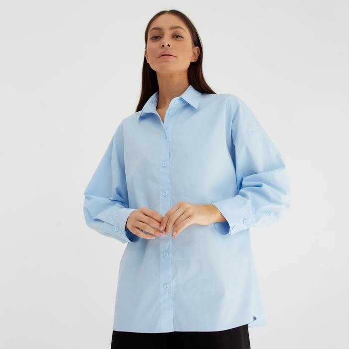 Рубашка женская MIST, р. 44, голубой от компании Интернет-гипермаркет «MALL24» - фото 1