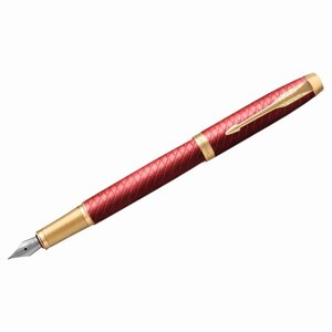 Ручка перьевая Parker IM Premium F318 Red GT F синий, нерж ст, под уп 2143650