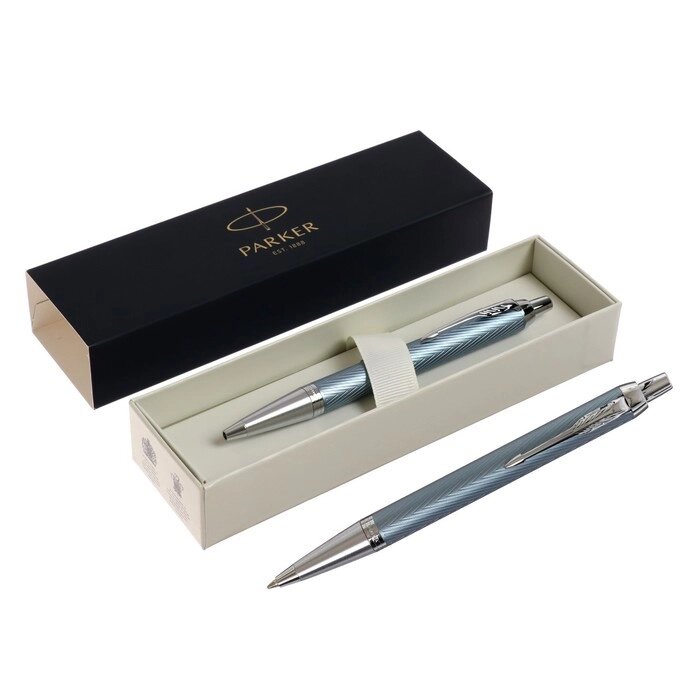 Ручка шариковая Parker Im Premium Blue Grey CT, син, подар/уп 2143645 от компании Интернет-гипермаркет «MALL24» - фото 1