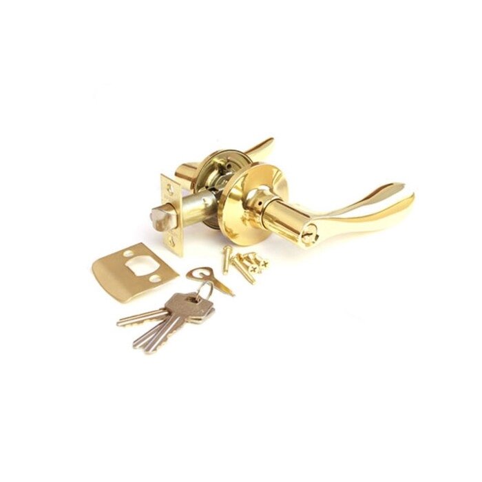 Ручка-защёлка APECS 0891-01-G, с ключом, с фиксатором, цвет золото от компании Интернет-гипермаркет «MALL24» - фото 1