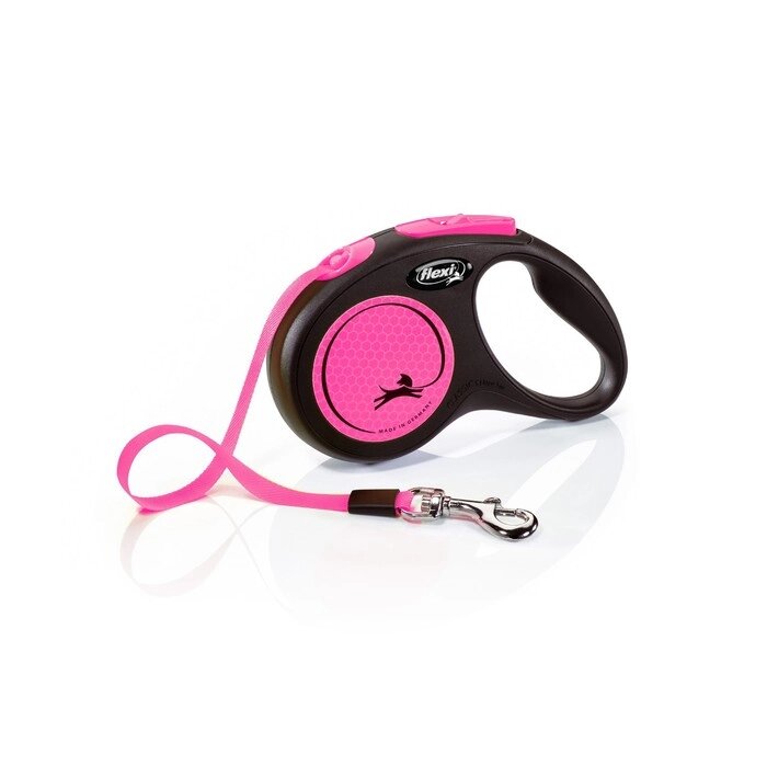 Рулетка Flexi Neon New S (до 15 кг) лента 5 м, розовый от компании Интернет-гипермаркет «MALL24» - фото 1