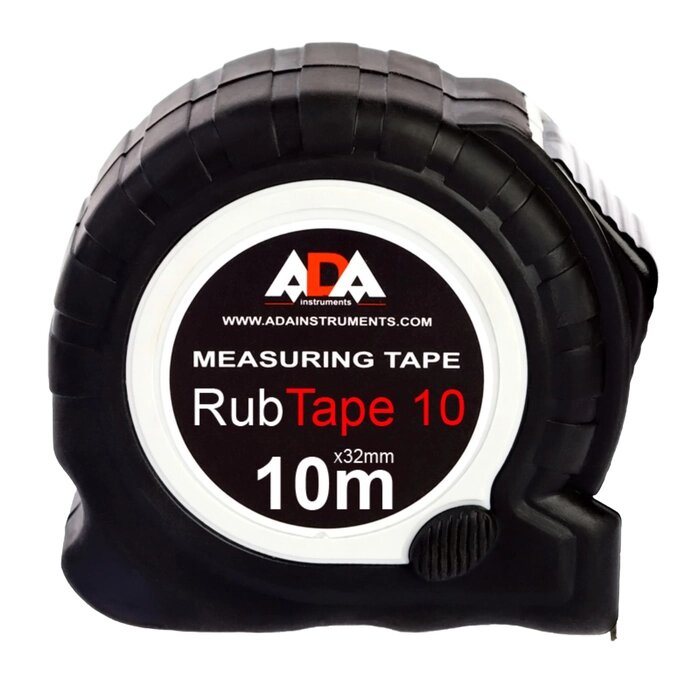 Рулетка ударопрочная ADA RubTape 10 А00154, сталь, с двумя СТОПами, 10 м х 25 мм от компании Интернет-гипермаркет «MALL24» - фото 1