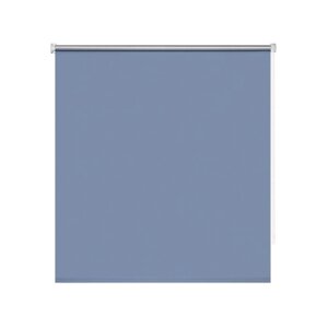 Рулонная штора блэкаут "Плайн", 120х160 см, цвет васильковый