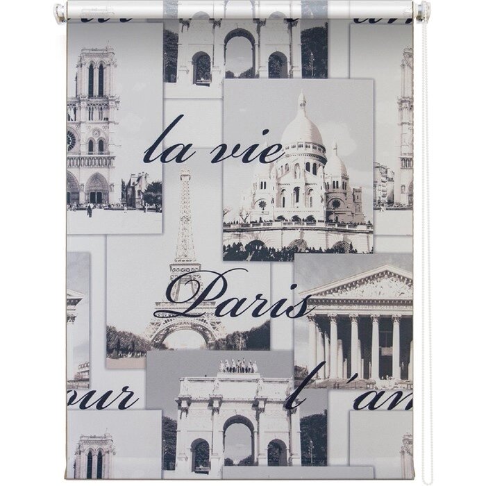 Рулонная штора "Париж", 100 х 175 см, цвет серый от компании Интернет-гипермаркет «MALL24» - фото 1