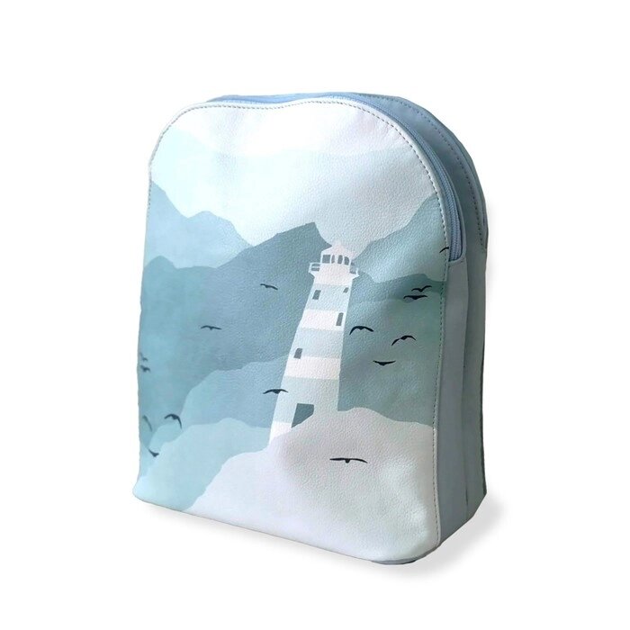 Рюкзак, 2 отдела на молнии, цвет голубой "маяк" от компании Интернет-гипермаркет «MALL24» - фото 1