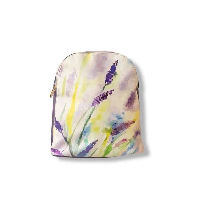 Рюкзак, 2 отдела на молнии, цвет сиреневый "цветы" от компании Интернет-гипермаркет «MALL24» - фото 1