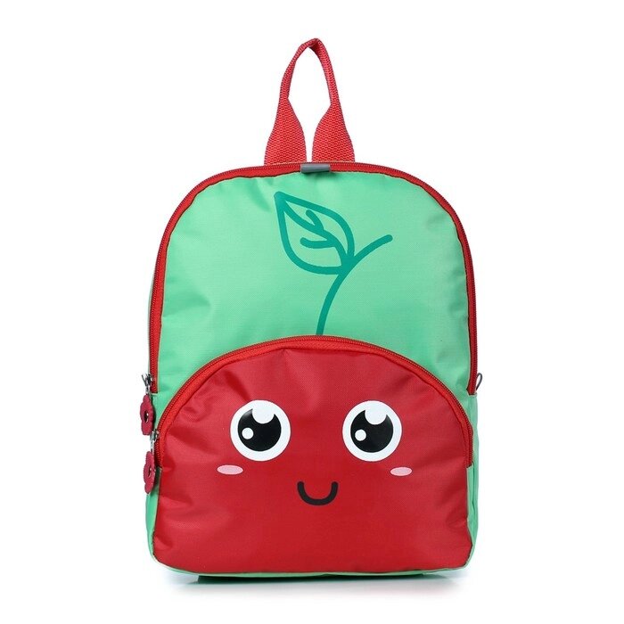 Рюкзак детский, отдел на молнии, цвет салатовый/красный 23х29х7,5см от компании Интернет-гипермаркет «MALL24» - фото 1