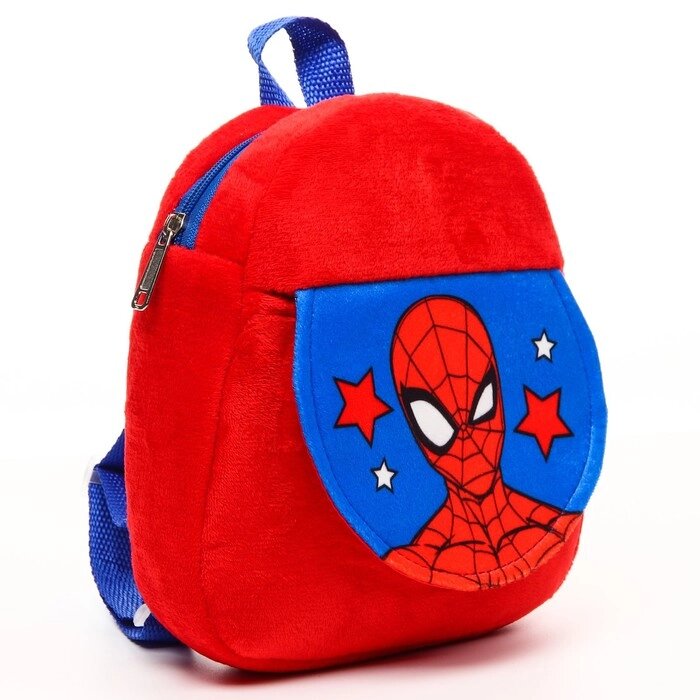 Рюкзак плюшевый с карманом, Человек-паук от компании Интернет-гипермаркет «MALL24» - фото 1
