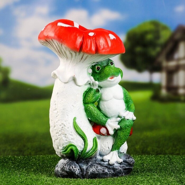 Садовая фигура "Мухомор с лягушонком" 36х25см от компании Интернет-гипермаркет «MALL24» - фото 1