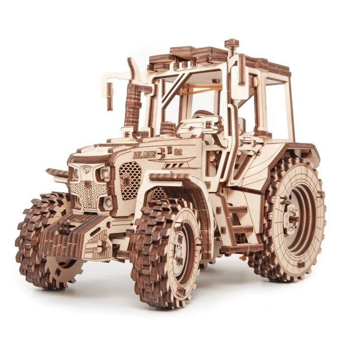 Сборная модель деревянная 3D EWA Трактор Беларус 82 от компании Интернет-гипермаркет «MALL24» - фото 1