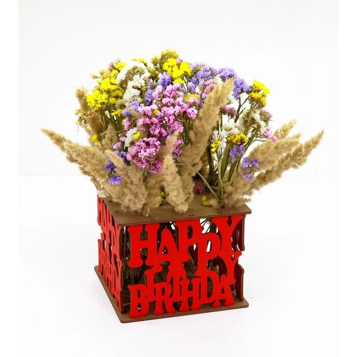 Сборная ваза для цветов с колбами "Подарок в день рождения" от компании Интернет-гипермаркет «MALL24» - фото 1