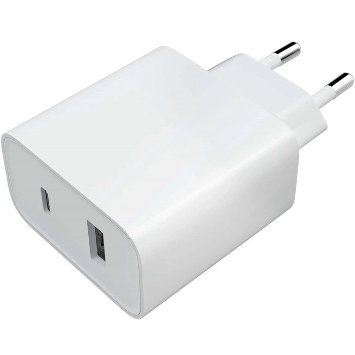 Сетевое зарядное устройство Xiaomi Mi 33W Wall Charger (BHR4996GL), 1xUSB, 1xUSB-C, белое от компании Интернет-гипермаркет «MALL24» - фото 1