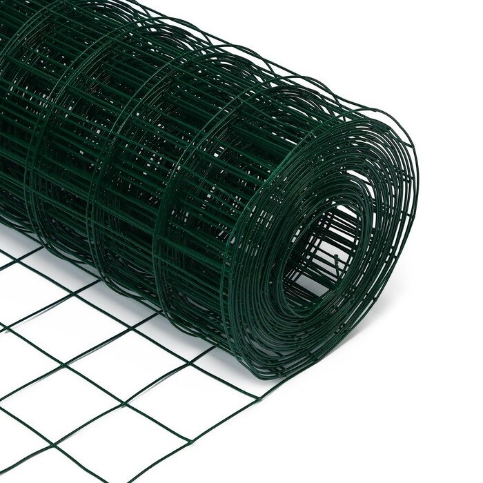 Сетка сварная с ПВХ покрытием, 10  1 м, ячейка 50  50 мм, d = 1 мм, металл, Greengo от компании Интернет-гипермаркет «MALL24» - фото 1