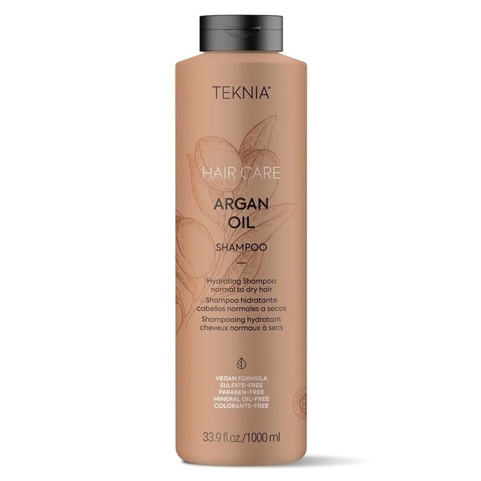 Шампунь для нормальных и сухих волос Lakme Teknia ARGAN OIL SHAMPOO, увлажняющий, 1000 мл от компании Интернет-гипермаркет «MALL24» - фото 1