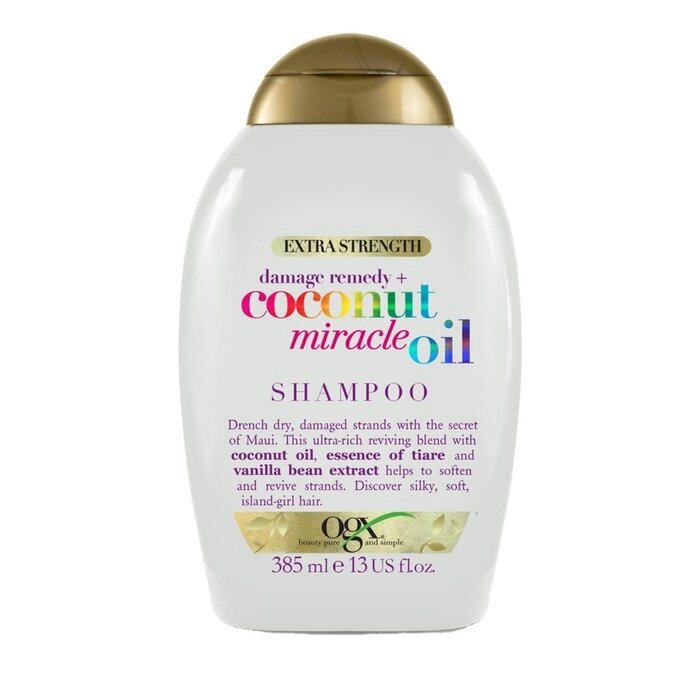 Шампунь для волос OGX Восстанавливающий с кокосовым маслом, 385 мл от компании Интернет-гипермаркет «MALL24» - фото 1