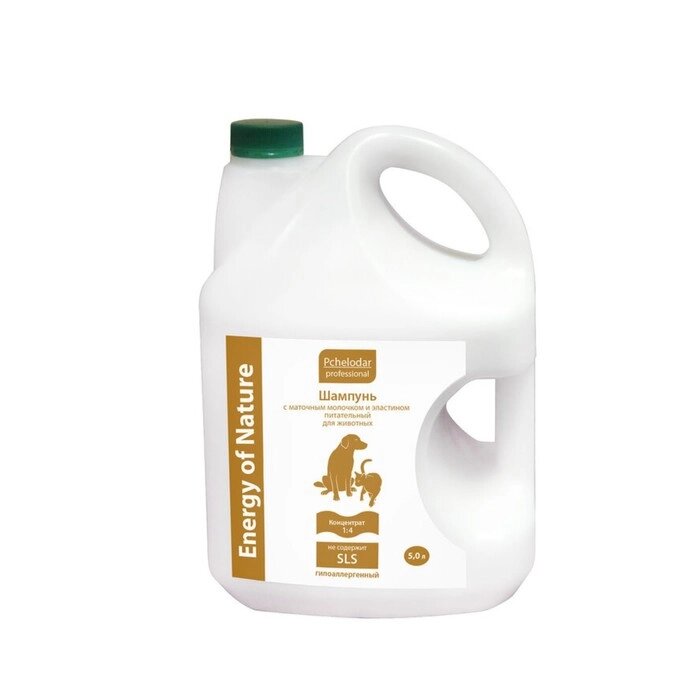 Шампунь питательный Pchelodar Professional с маточным молочком и эластином, 1:4, 5 л от компании Интернет-гипермаркет «MALL24» - фото 1