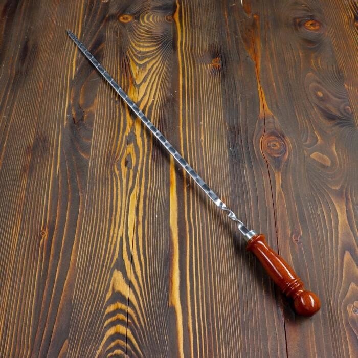 Шампур узбекский для шашлыка с деревянной ручкой 50см от компании Интернет-гипермаркет «MALL24» - фото 1
