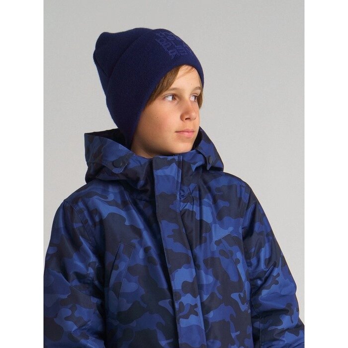 Шапка вязаная для мальчика, размер 56, цвет тёмно-синий от компании Интернет-гипермаркет «MALL24» - фото 1