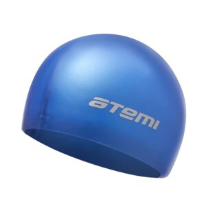 Шапочка для плавания Atemi SC102, силикон, синяя