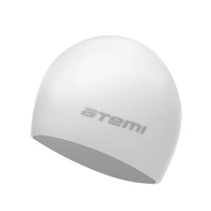 Шапочка для плавания Atemi SC108, силикон, белая